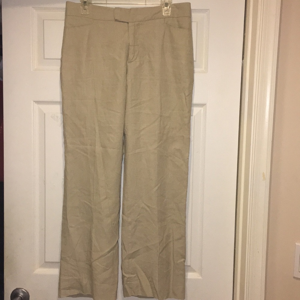 Merona Beige Linen Dress Pants